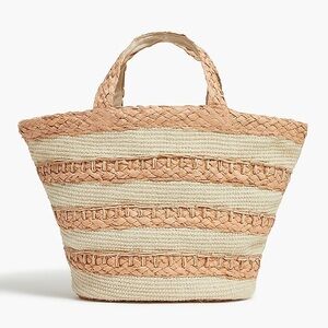 J.CREW straw TOTE bag new